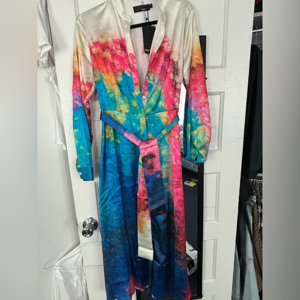 NWT Legally red multicolor midi dress size 10